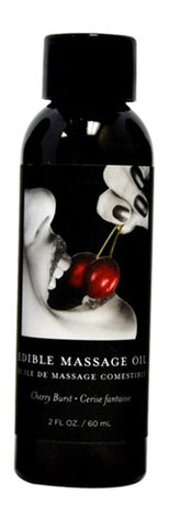 Cherry Edible Massage Oil - 2 Oz. - Kissy Games