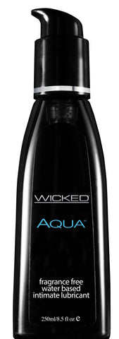 Wicked Aqua Fragrance Free Water-Based Lubricant - 8.5 Fl. Oz. / 250 ml - KG