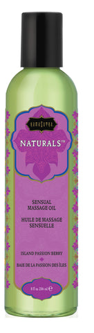 Naturals Massage Oil - Island Passion Berry - 8 Fl. Oz. - Kissy Games