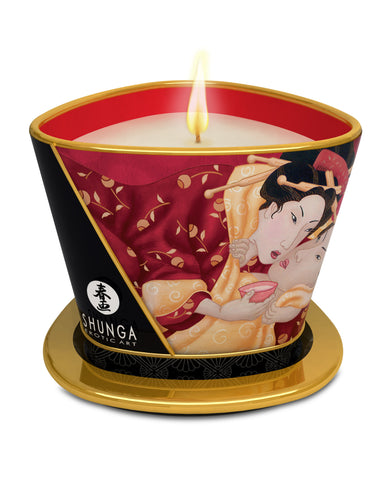 Massage Candle - Romance - Sparkling Strawberry  Wine - 5.7 Oz. - KG